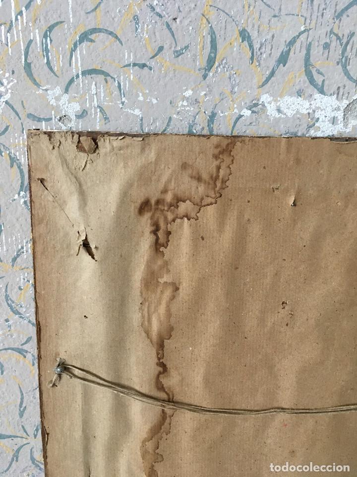 Otros objetos de arte: CUADRO MUY ANTIGUO CON TEM&Aacute;TICA PERROS DE CACER&Iacute;A. PIEZA ESPECTACULAR - Foto 7