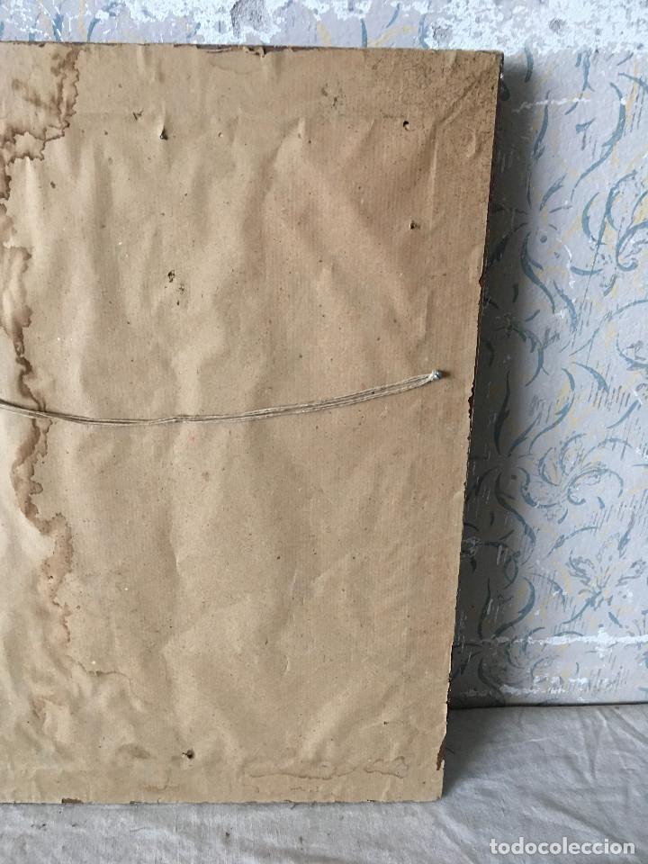 Otros objetos de arte: CUADRO MUY ANTIGUO CON TEM&Aacute;TICA PERROS DE CACER&Iacute;A. PIEZA ESPECTACULAR - Foto 9