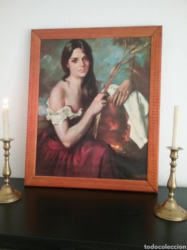 Otros objetos de arte: Cuadro, lamina barnizada de Fr. Ribera 1970 - Foto 1