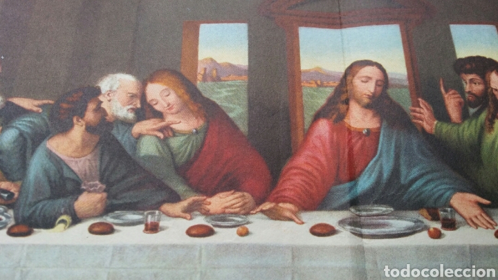 Otros objetos de arte: A Ceia - lamina Leonardo da Vinci - 1948 - Foto 4
