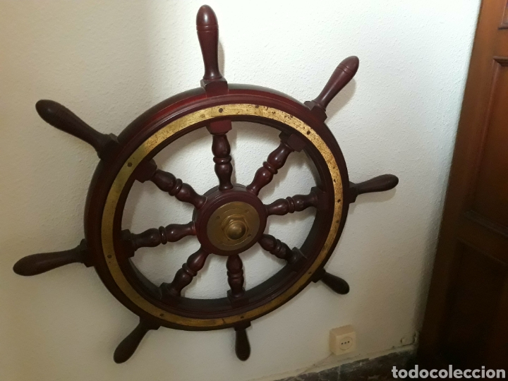 Otros objetos de arte: ANTIGUO TIM&Oacute;N GRANDE DE MADERA MACIZA. Ref s4 - Foto 1