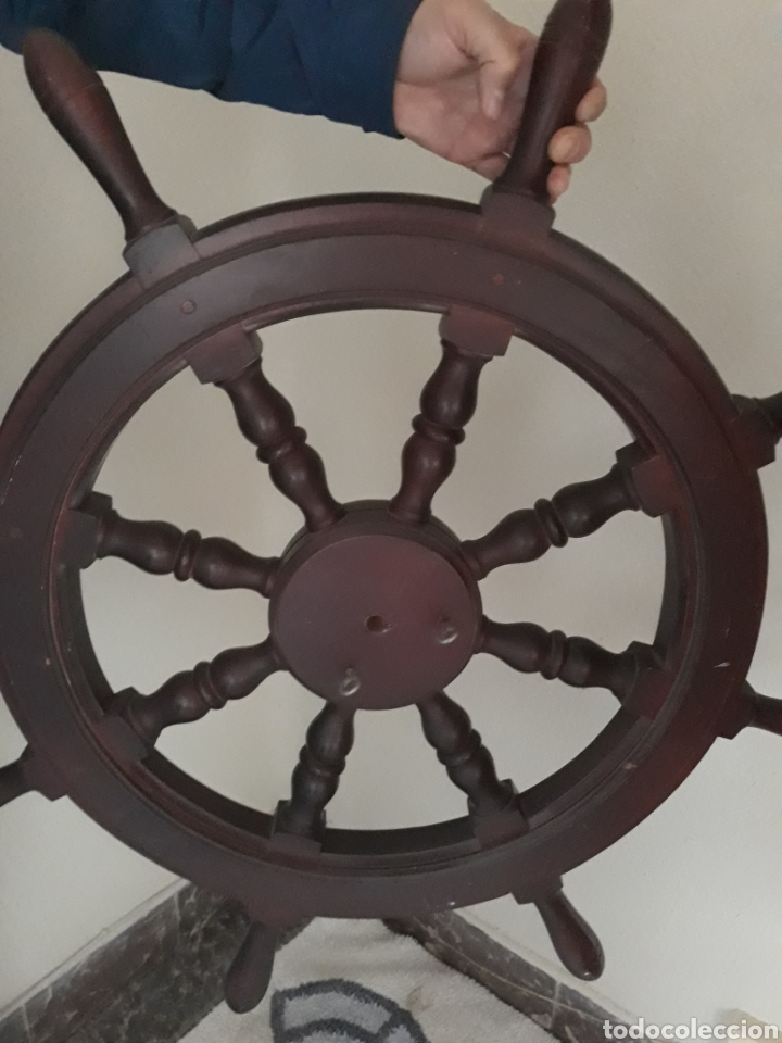 Otros objetos de arte: ANTIGUO TIM&Oacute;N GRANDE DE MADERA MACIZA. Ref s4 - Foto 2