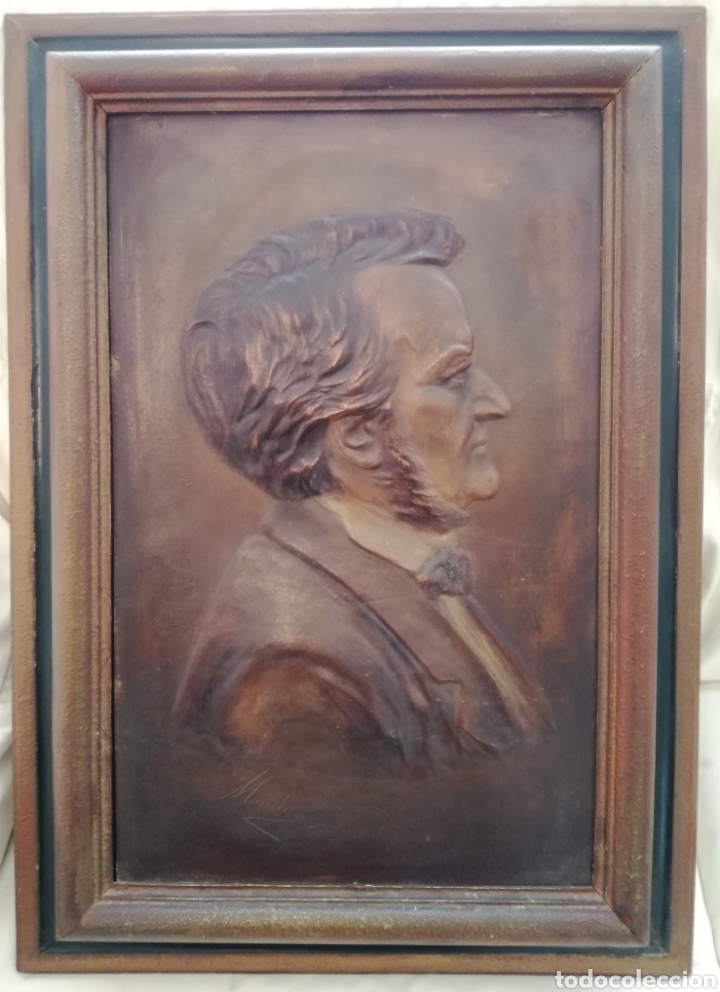 Otros objetos de arte: Antiguo Busto Compositor Richard Wagner. - Foto 1