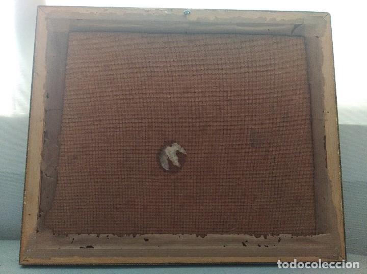 Otros objetos de arte: Antigua l&aacute;mina sobre tablex enmarcada - Foto 4