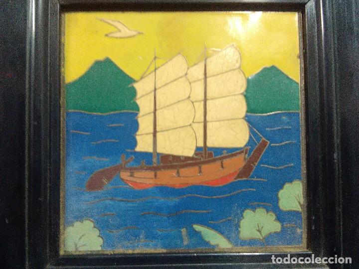 Otros objetos de arte: BARCO MARINA  SOBRE COBRE - Foto 2