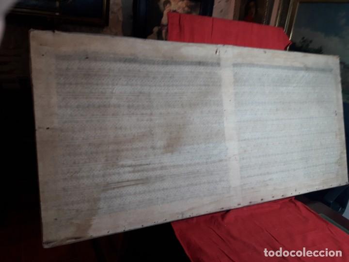 Otros objetos de arte: Tela tapiz pintada siglo XIX - Foto 5
