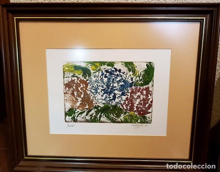 Otros objetos de arte: Pintura floral (leer condiciones de venta). - Foto 2