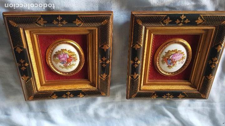 Otros objetos de arte: PAREJA CUADROS ESMALTADOS - Foto 6