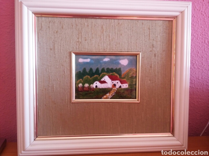 Otros objetos de arte: Cuadro esmalte pintado a mano, enmarcado - Foto 1