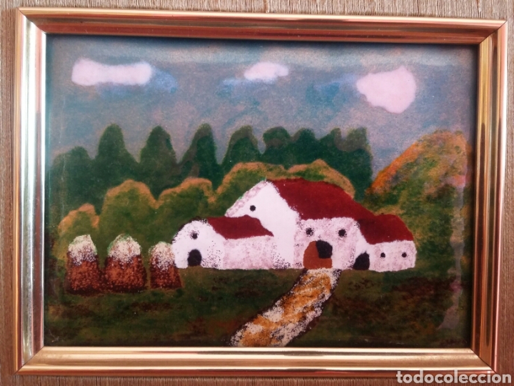 Otros objetos de arte: Cuadro esmalte pintado a mano, enmarcado - Foto 2