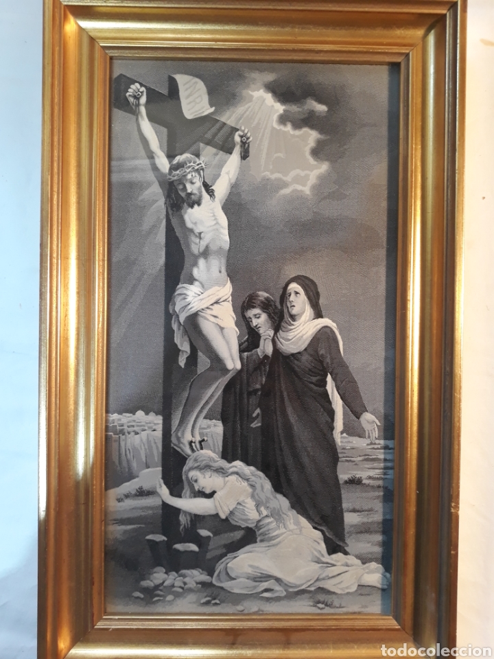 Otros objetos de arte: Imagen de seda tejida,Frederick Morgan.cristo. - Foto 1
