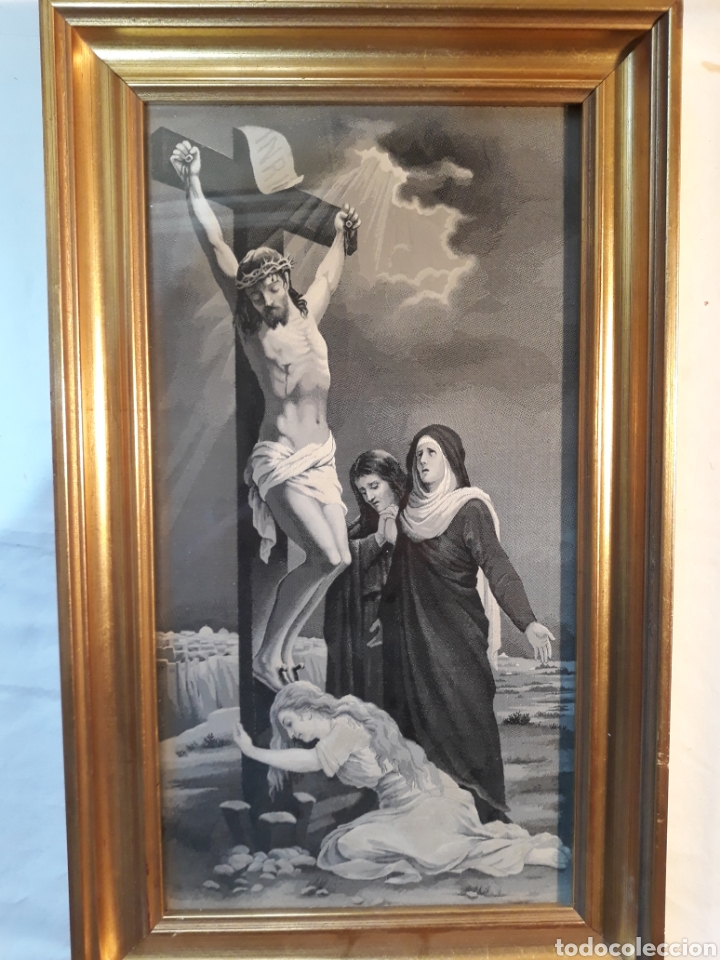 Otros objetos de arte: Imagen de seda tejida,Frederick Morgan.cristo. - Foto 4