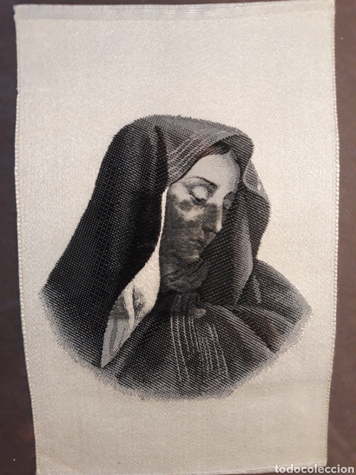 Otros objetos de arte: Imagen de seda tejida,Frederick Morgan.virgen. - Foto 2