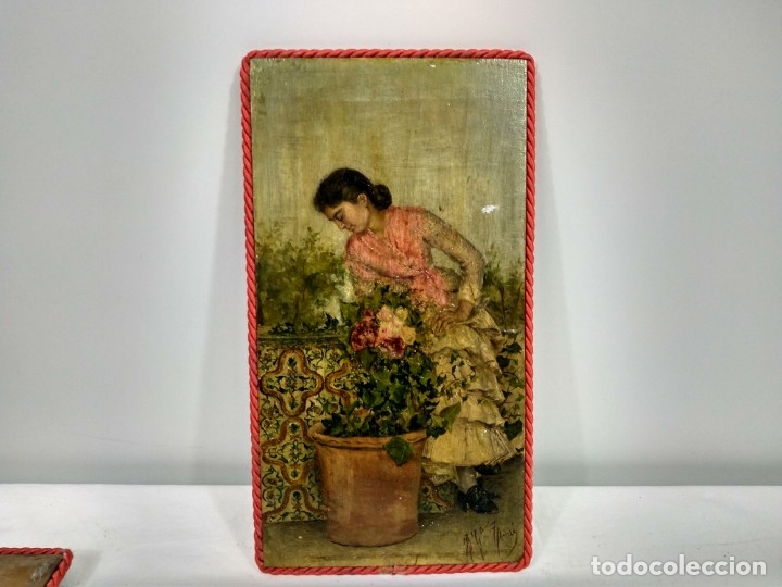 Otros objetos de arte: Lote cinco antiguas tablillas. - Foto 7