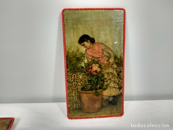 Otros objetos de arte: Lote cinco antiguas tablillas. - Foto 11