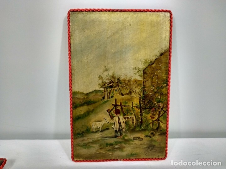 Otros objetos de arte: Lote cinco antiguas tablillas. - Foto 12