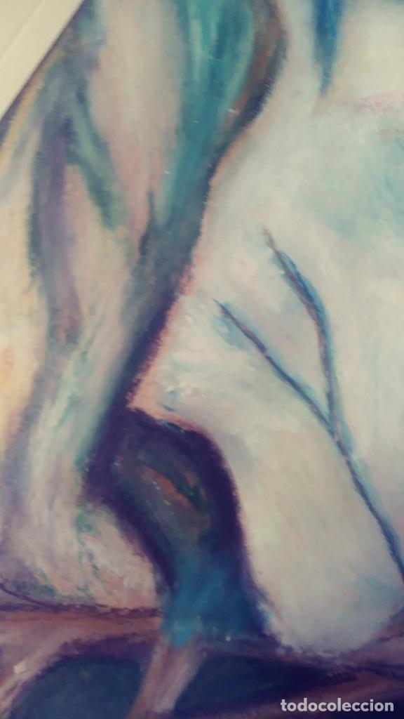 Otros objetos de arte: CUADRO FIGURA DE MUJER DE ESPALDAS T&Eacute;CNICA MIXTA - Foto 8