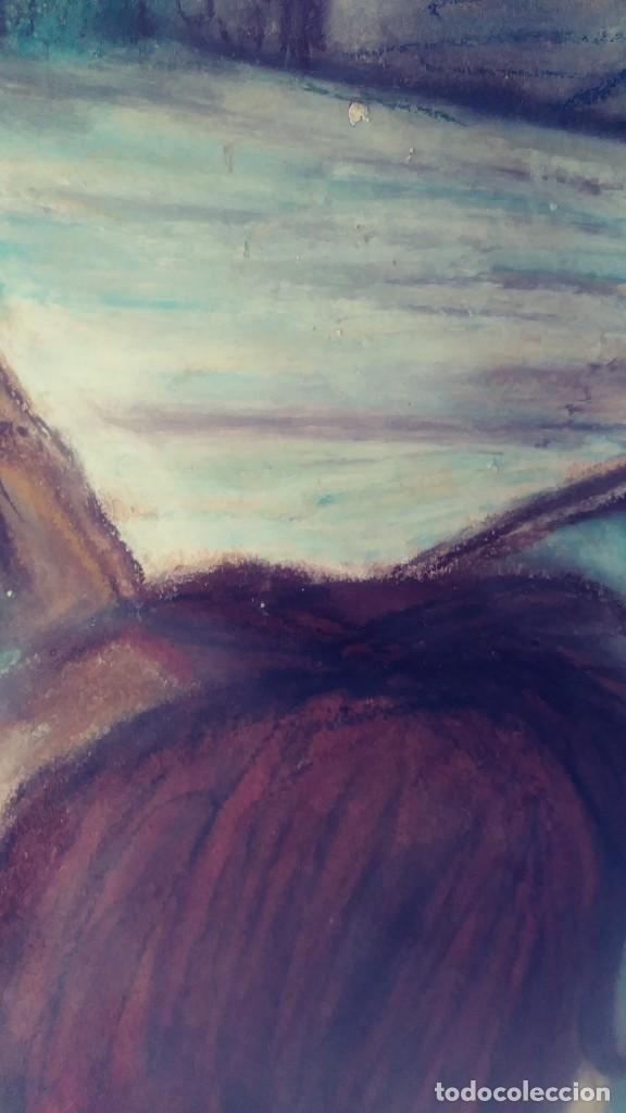Otros objetos de arte: CUADRO FIGURA DE MUJER DE ESPALDAS T&Eacute;CNICA MIXTA - Foto 11