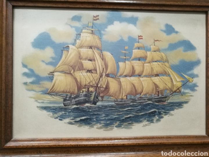 Otros objetos de arte: Azulejo enmarcado de barcos cl&aacute;sicos - Foto 2