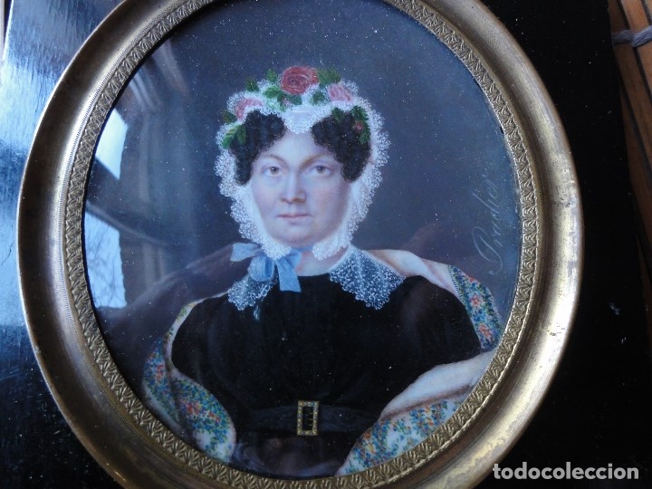Otros objetos de arte: miniatura retrato de una se&ntilde;ora - Foto 4
