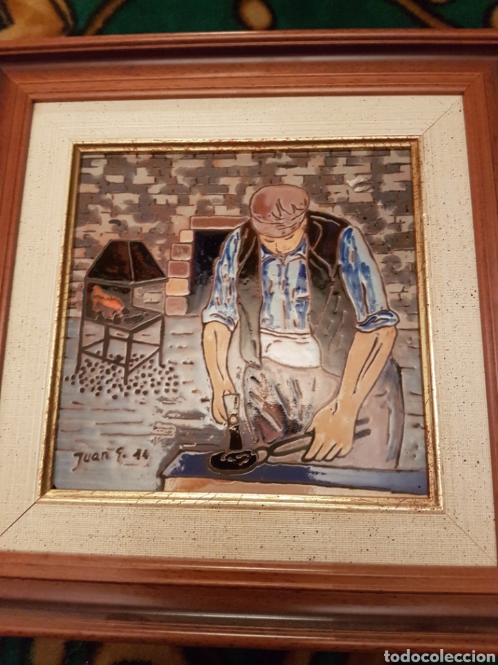 Otros objetos de arte: CUADRO HERRERO ESMALTADO - Foto 1
