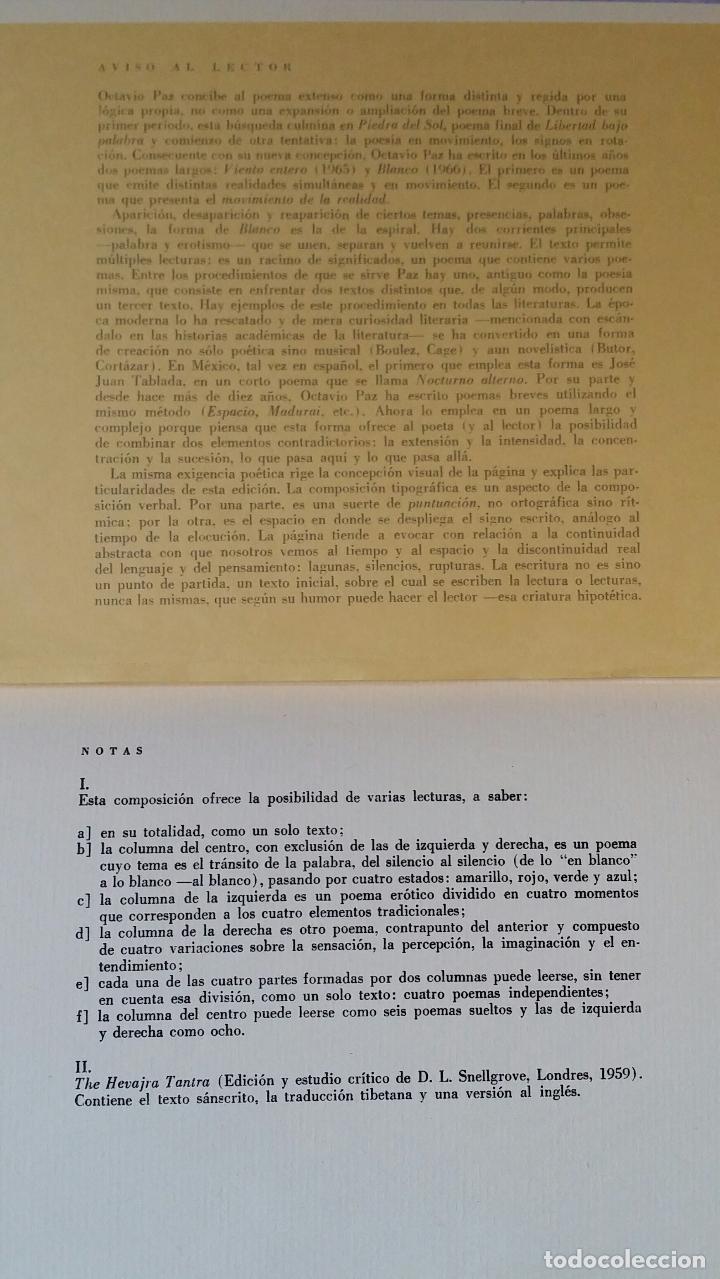 Otros objetos de arte: Octavio PAZ: BLANCO, libro de artista - Foto 9