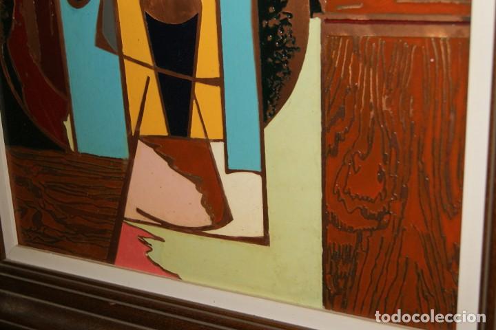 Otros objetos de arte: Cuadro sobre plancha de cobre - Foto 3