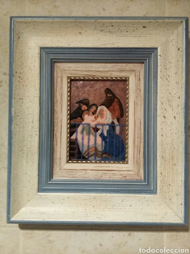 Otros objetos de arte: Dos cuadros de esmalte realizados a mano - Foto 2