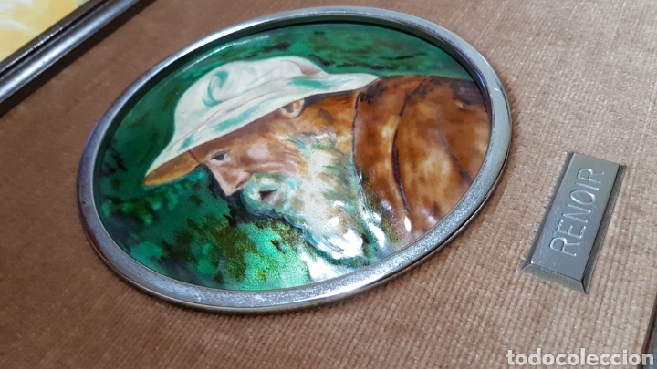 Otros objetos de arte: Cuadro esmalte renoir reproduccion - Foto 3