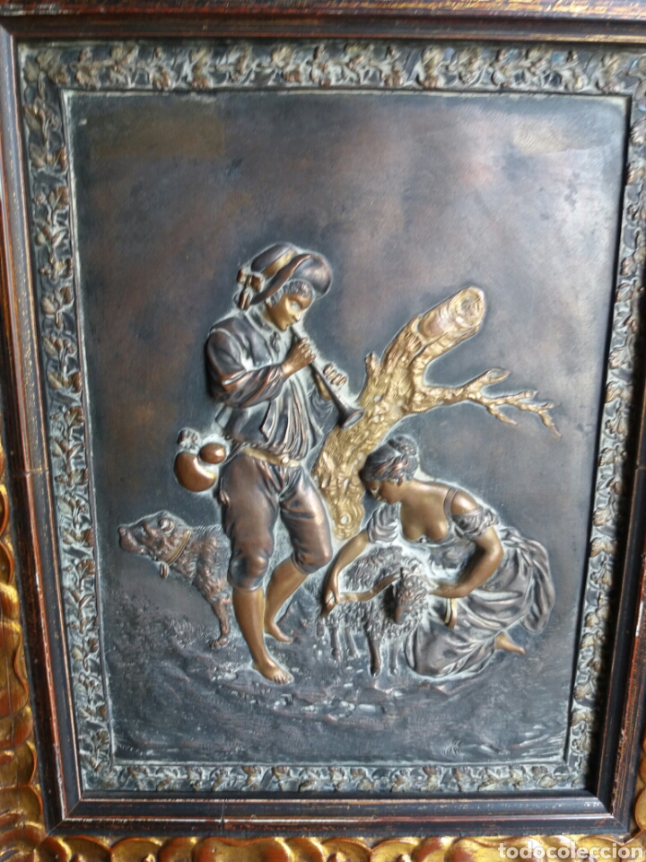 Otros objetos de arte: PRECIOSO CUADRO EN RELIEVE DE COBRE - Foto 2
