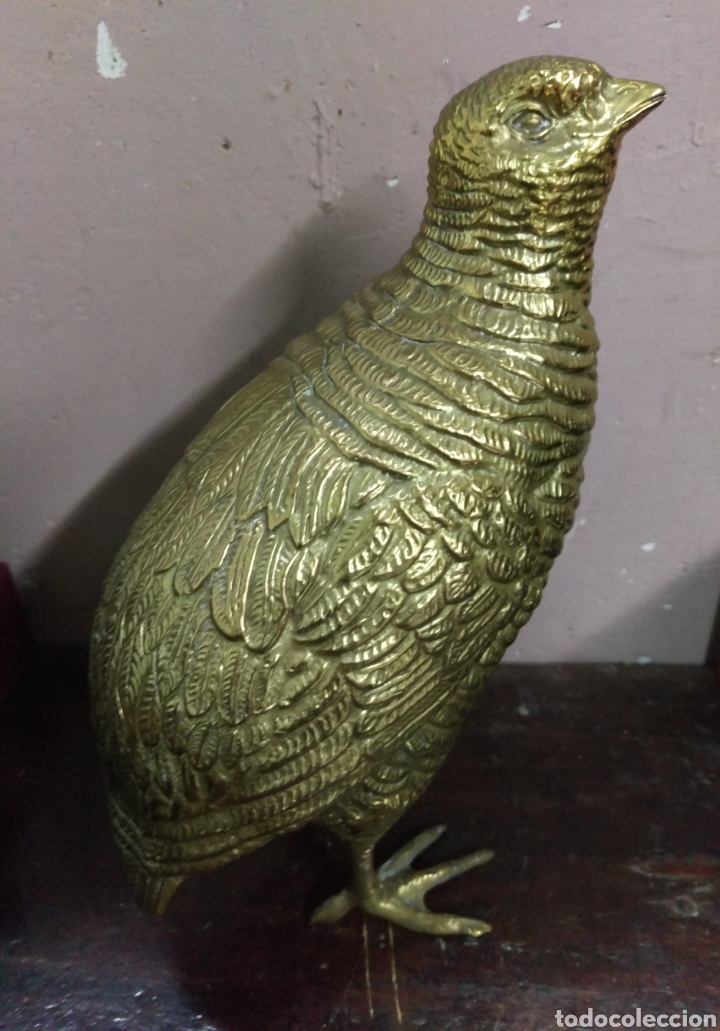 Otros objetos de arte: &Uacute;nica - figura PERDIZ CODORNIZ en bronce - Foto 3