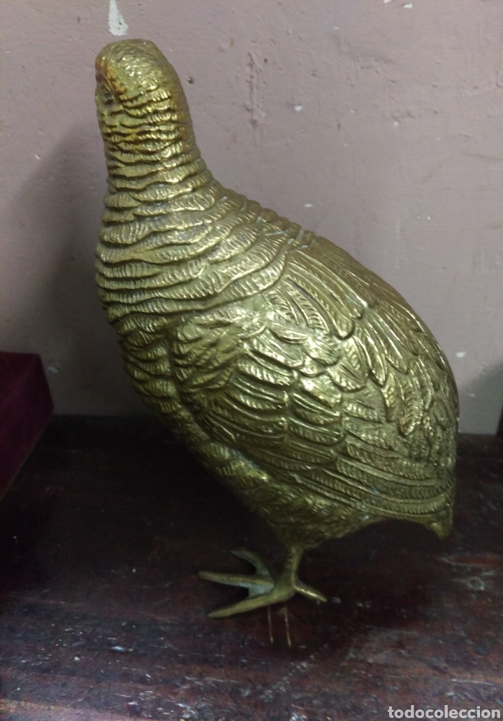 Otros objetos de arte: &Uacute;nica - figura PERDIZ CODORNIZ en bronce - Foto 5