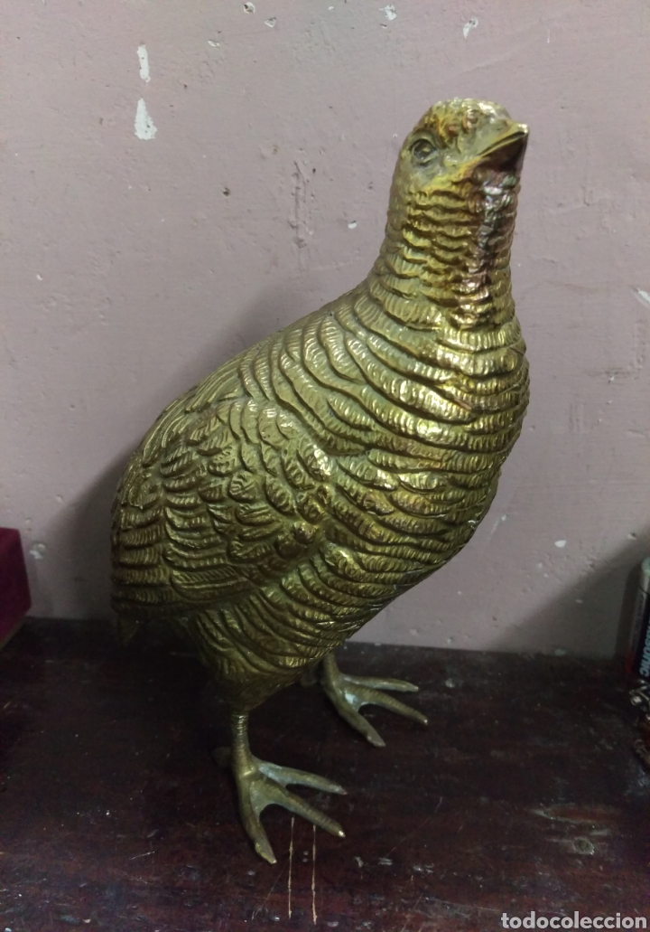 Otros objetos de arte: &Uacute;nica - figura PERDIZ CODORNIZ en bronce - Foto 2