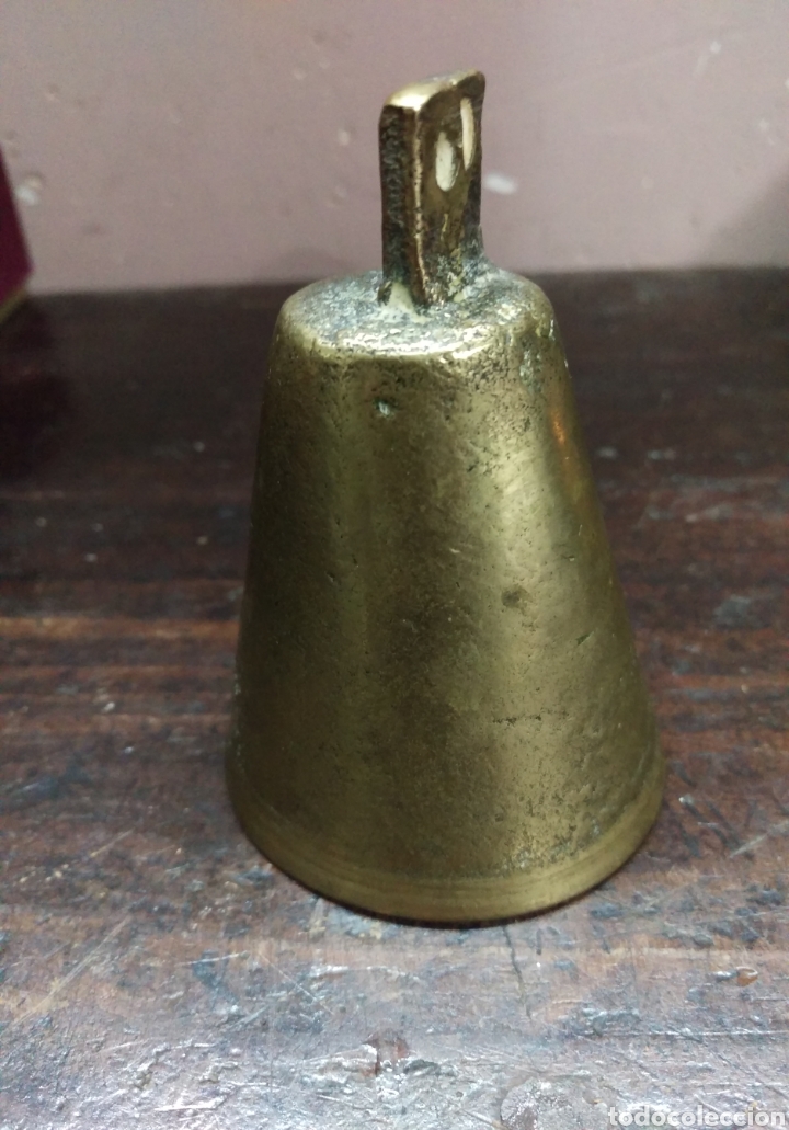 Otros objetos de arte: ANTIGUA CAMPANA DE BRONCE S. XIX - Foto 4