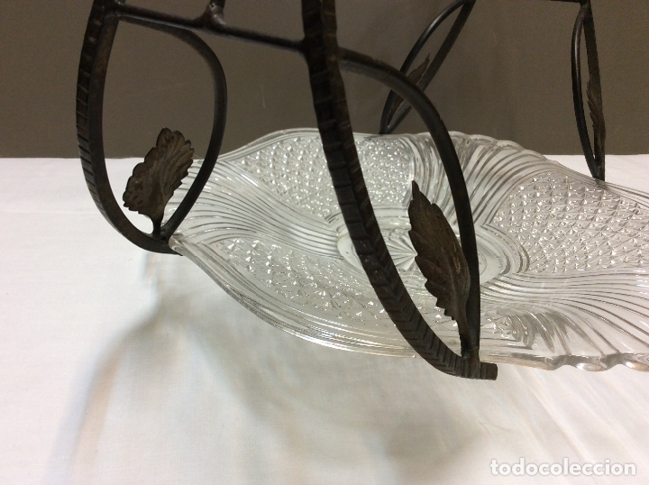 Otros objetos de arte: CESTA HIERRO FORJADO, EPOCA MODERNISTA. - Foto 5