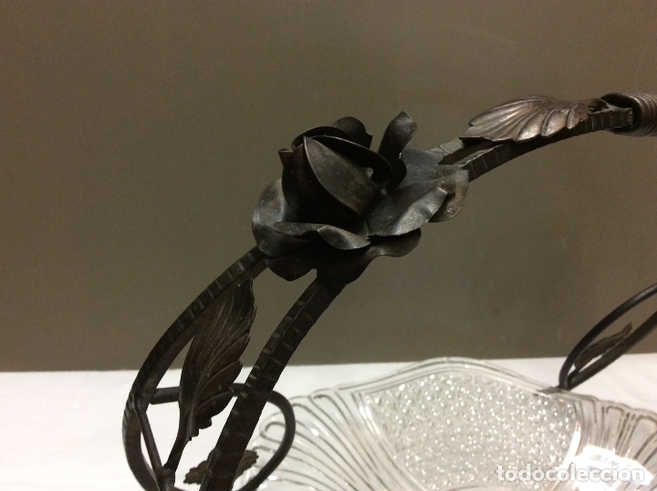 Otros objetos de arte: CESTA HIERRO FORJADO, EPOCA MODERNISTA. - Foto 6