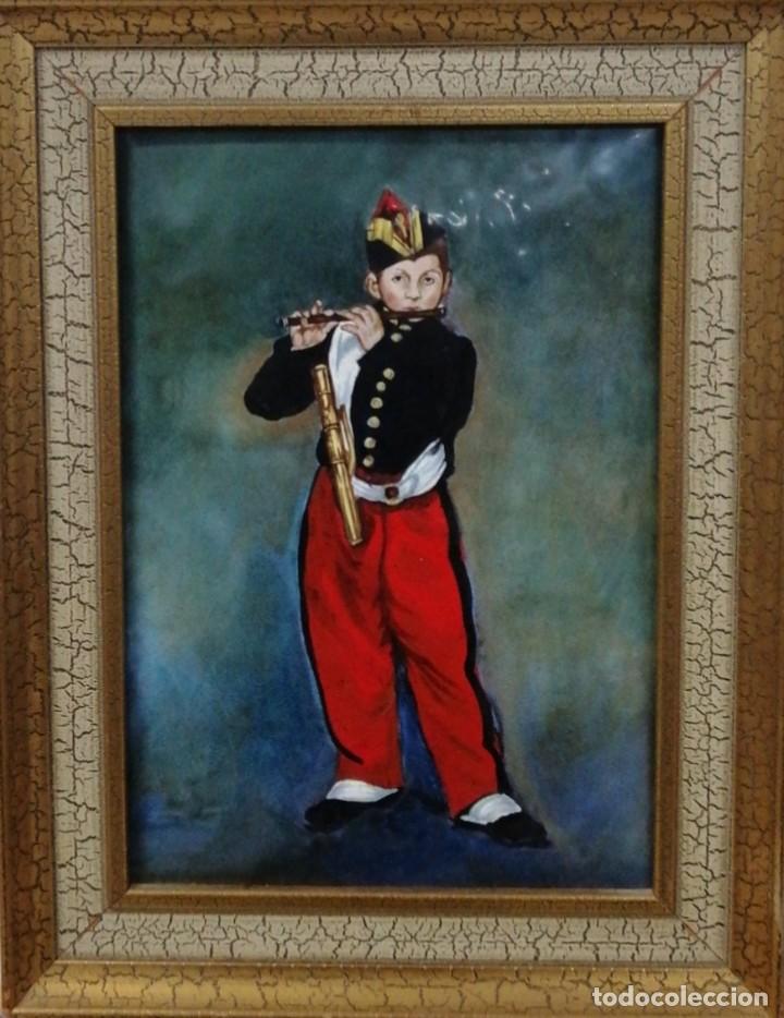Otros objetos de arte: EL PIFANO. CUADRO EN ESMALTE 25X33 cm - Foto 1