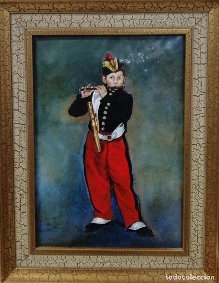 Otros objetos de arte: EL PIFANO. CUADRO EN ESMALTE 25X33 cm - Foto 2