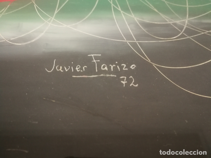 Otros objetos de arte: ESPECTACULAR CUADRO ABSTRACTO DE JAVIER FARIZO 1972 - Foto 6