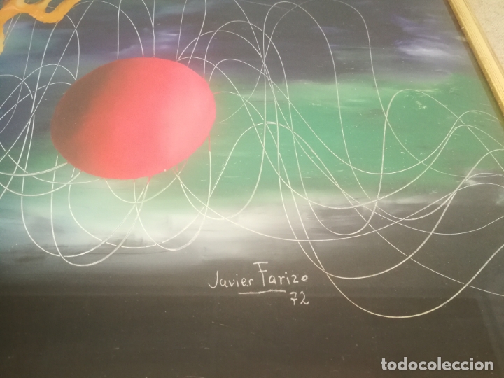 Otros objetos de arte: ESPECTACULAR CUADRO ABSTRACTO DE JAVIER FARIZO 1972 - Foto 12