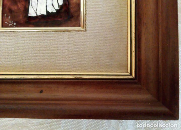 Otros objetos de arte: ESMALTE AL FUEGO SOBRE COBRE ENMARCADO. - Foto 5