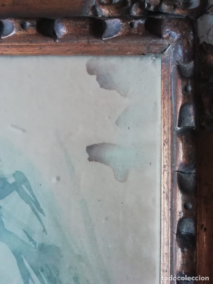 Otros objetos de arte: CUADRO MUY ANTIGUO CON TEM&Aacute;TICA PERROS DE CACER&Iacute;A. PIEZA ESPECTACULAR - Foto 14