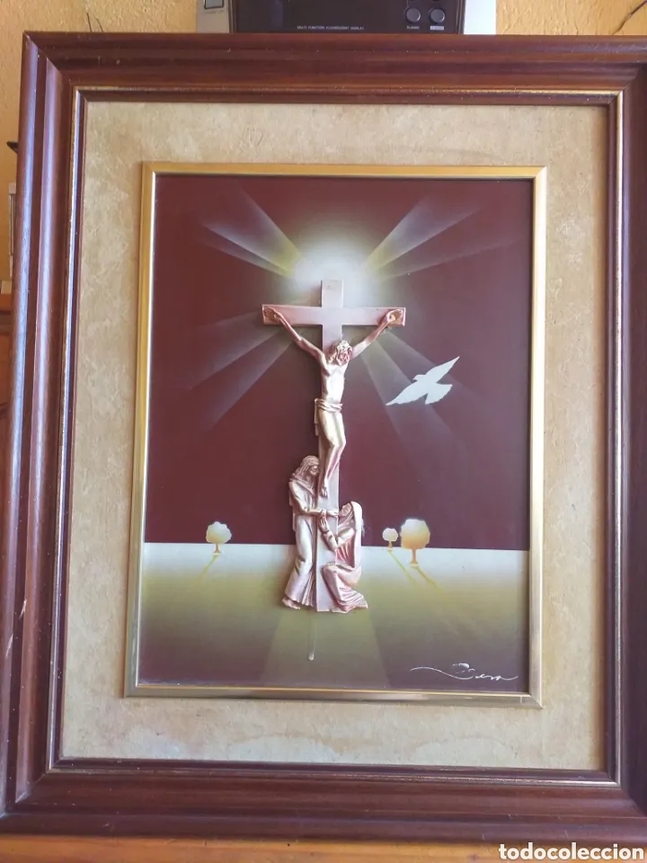 Otros objetos de arte: CUADRO CRUCIFIJO CRISTO - Foto 1