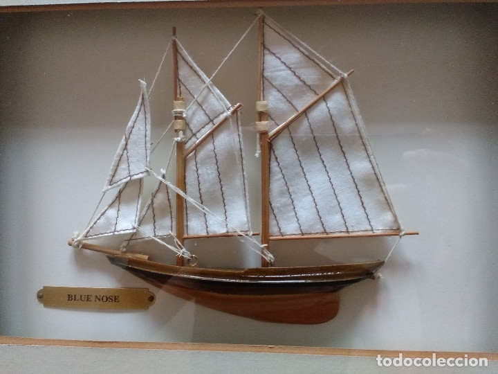 Otros objetos de arte: CUADRO MAQUETA GOLETA BLUENOSE - Foto 4