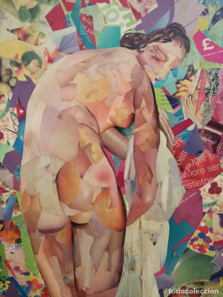 Otros objetos de arte: Espectacular Collage sobre madera Firmado Edel - Foto 2