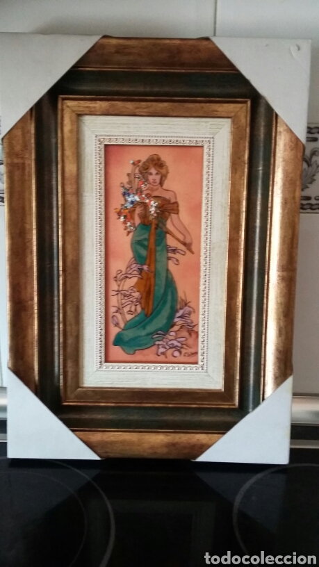 Otros objetos de arte: Cuadro enmarcado de esmalte realizado a mano - Foto 1