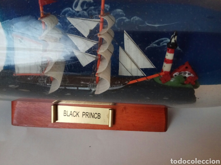 Otros objetos de arte: BOTELLA CON BARCO BLACK PRIC 30CM - Foto 2