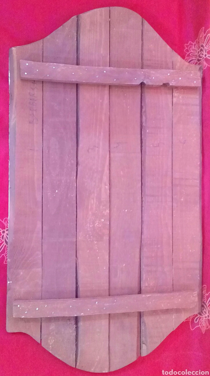 Otros objetos de arte: TABLA DE MADERA - BARBER SHOP - PINTADA A MANO - Foto 2