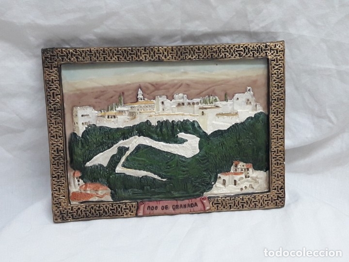 Otros objetos de arte: Bella placa de relieve Granada - Foto 1