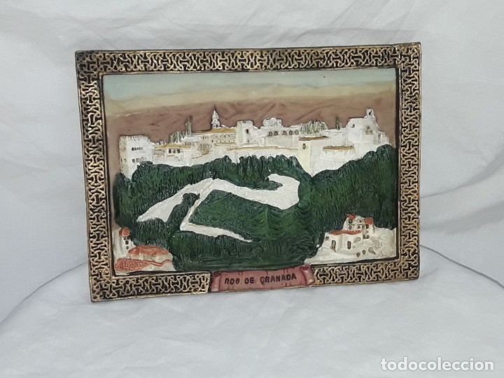 Otros objetos de arte: Bella placa de relieve Granada - Foto 2